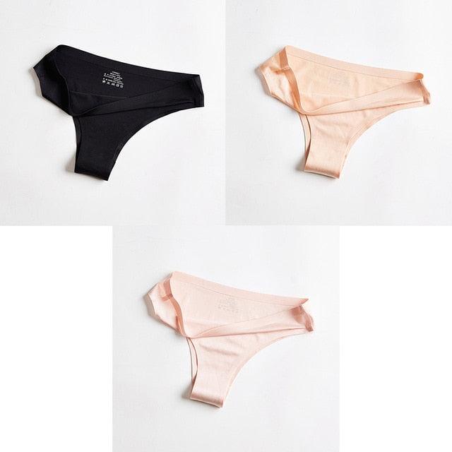 Women's Underwear - Sexy Seamless Female T-back Solid Thong - 3 Pcs (TSP1)(TSP3)