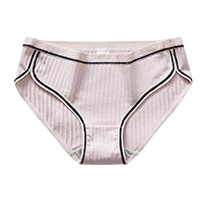 Women Pure Color Panties - Waist Plus Fat Underwear - Hip Cotton Women's Underwear (2U28)