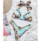 Sexy Bikinis - Halter Bandage Swimsuit - Female Triangle Push Up Women Swimwear (D26)(TB8D)