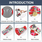 Personalized Nylon Dog Collar Harness Leash Set - Reflective Dog Vest Custom Pet ID Collars (1W1)(2W1)(3W1)