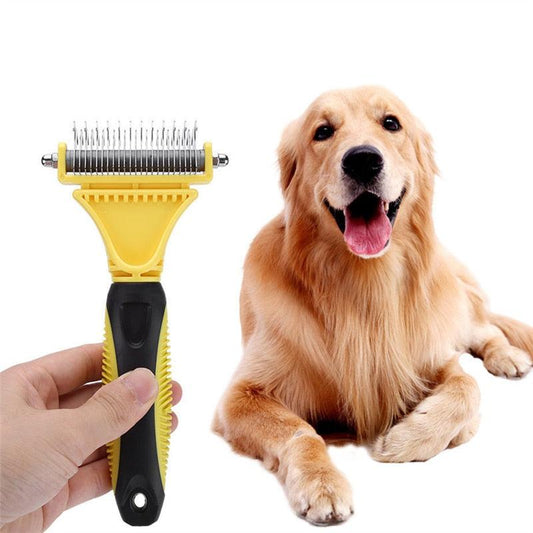 Pet Dematting Comb 23+12 Double Sided Rounded Teeth Combs For Dog And Cat (9W1)(F72)