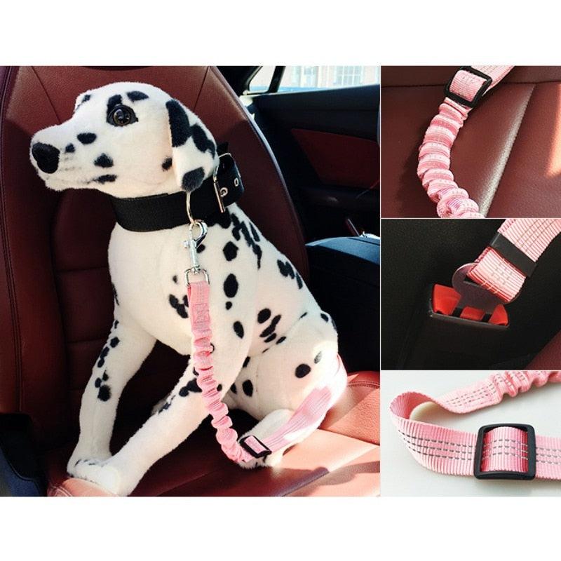 Pet Dog Cat Car Seat Belt - Adjustable Car Leash Harness Seatbelt for Small Medium Dogs - Travel Reflective (2U70)