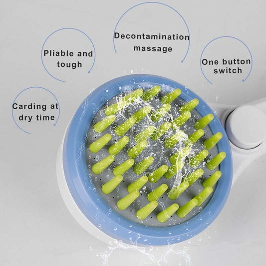 Pet Dog Cat Dog Bath Shower Tool Brush Cleaning Wash Bath Sprayer - Massager Shampoo Grooming (4W2)(F72)