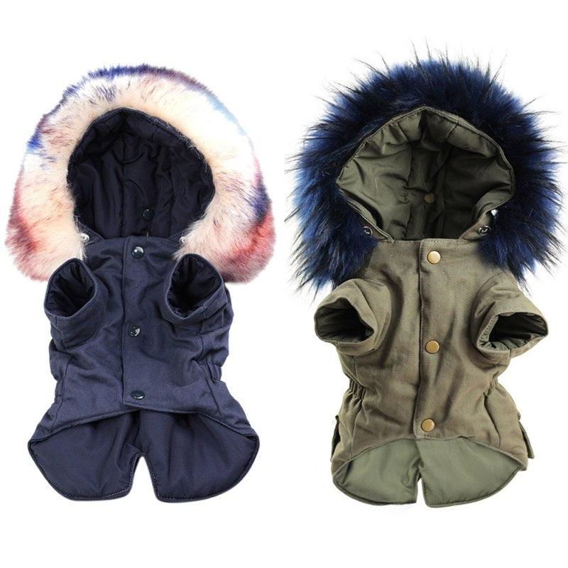Pet Dog Clothes Winter Coat Jacket Puppy Pug French Bulldog Clothing Poodle Schnauzer Pet Costume Outfit (D75)(3W4)