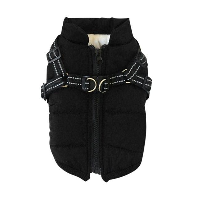 Pet Dog Jacket With Harness - Winter Warm Dog Clothes - Waterproof Big Dog Coat Costumes (2U69)