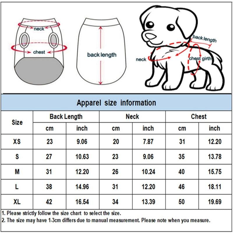 Pet Shirts Printed Puppy Shirt Summer Dog Cool Vest - Cute Dog Clothing Cotton Dog Pullover Soft Sweatshirt (2U69)