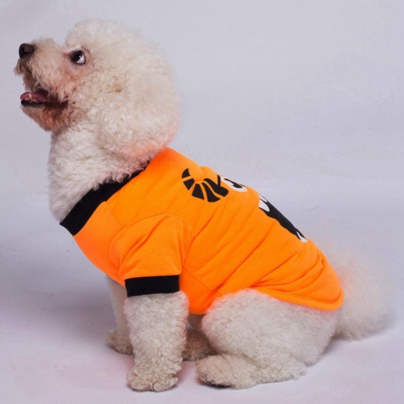 Pet Shirts Printed Puppy Shirt Summer Dog Cool Vest - Cute Dog Clothing Cotton Dog Pullover Soft Sweatshirt (2U69)