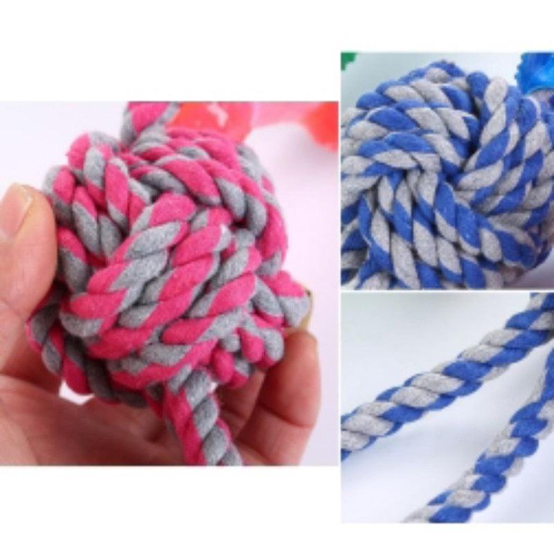 Pet Toy - Cotton Rope Toys - Scaling Cord Teether Cotton Rope Bone Toy - Bite Resistant Knot Toy Factory (7W2)(2W3)
