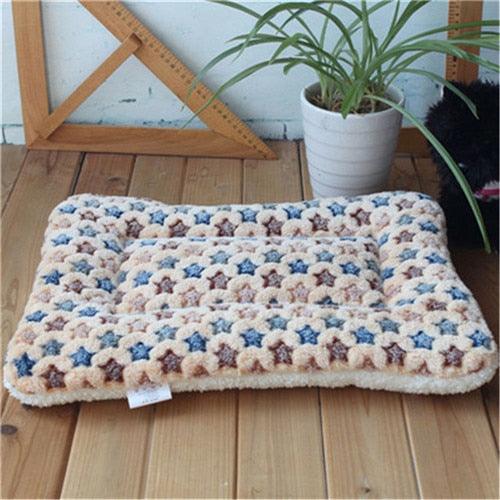 Pink Blue Star Breathable Bed - Rest Dog Blanket Winter Foldable Soft Tactility Pet Cushion Soft Warm Sleep Mat (6W3)(F74)