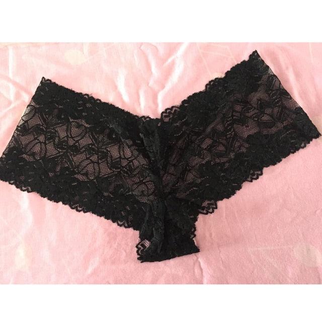 Women Sexy Appeal Underwear - Waist Hollow - Solid Color Printed Panties -No Trace (1U28)(1U29)