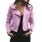 Amazing Winter Women Jacket Coats - Ladies Zipper Pocket Bomber Jacket - Long Sleeve Slim Outwear (2U23)