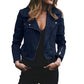 Amazing Winter Women Jacket Coats - Ladies Zipper Pocket Bomber Jacket - Long Sleeve Slim Outwear (2U23)