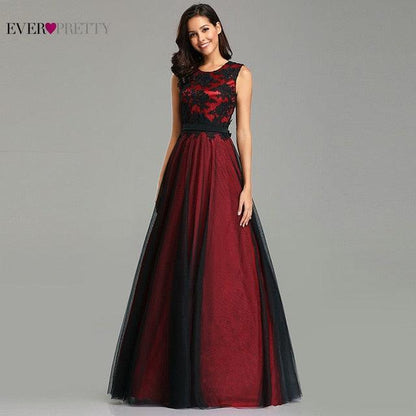 Amazing Elegant A Line O Neck Sleeveless Dress - Formal Gowns For Wedding Party - Plus Size (D18)(WSO3)(WSO2)(WSO5)
