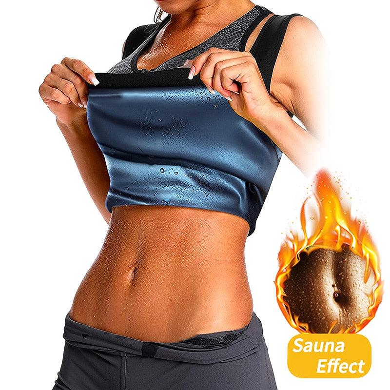 Plus Size Polymer Sauna Sweat Vest for Women Heat Trapping Sweat Sauna Shaper Shirt Workout Weight Loss Tank Top (FH)(FHW1)(1U31)(1U24)
