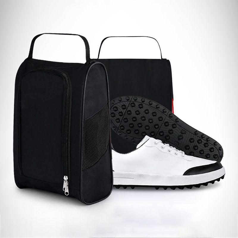 Portable Golf Shoes Bag - Zipper Shoe Case Breathable Water Resistant Carrier Shoe Accessory (2U79)