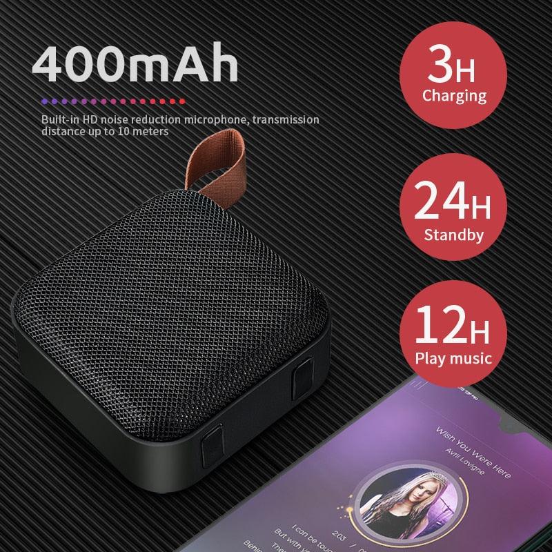 Portable Mini Bluetooth Speaker - Wireless Loudspeaker Sound System 3D Stereo Music Surround Outdoor Speaker Support FM TFCard (HA)(F57)