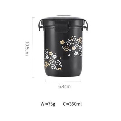 Portable Rectangular Lunch Box - Double Plastic with Compartments Bento Box 1200ml Microwave Tableware (2AK1)