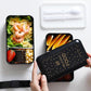Portable Rectangular Lunch Box - Double Plastic with Compartments Bento Box 1200ml Microwave Tableware (2AK1)