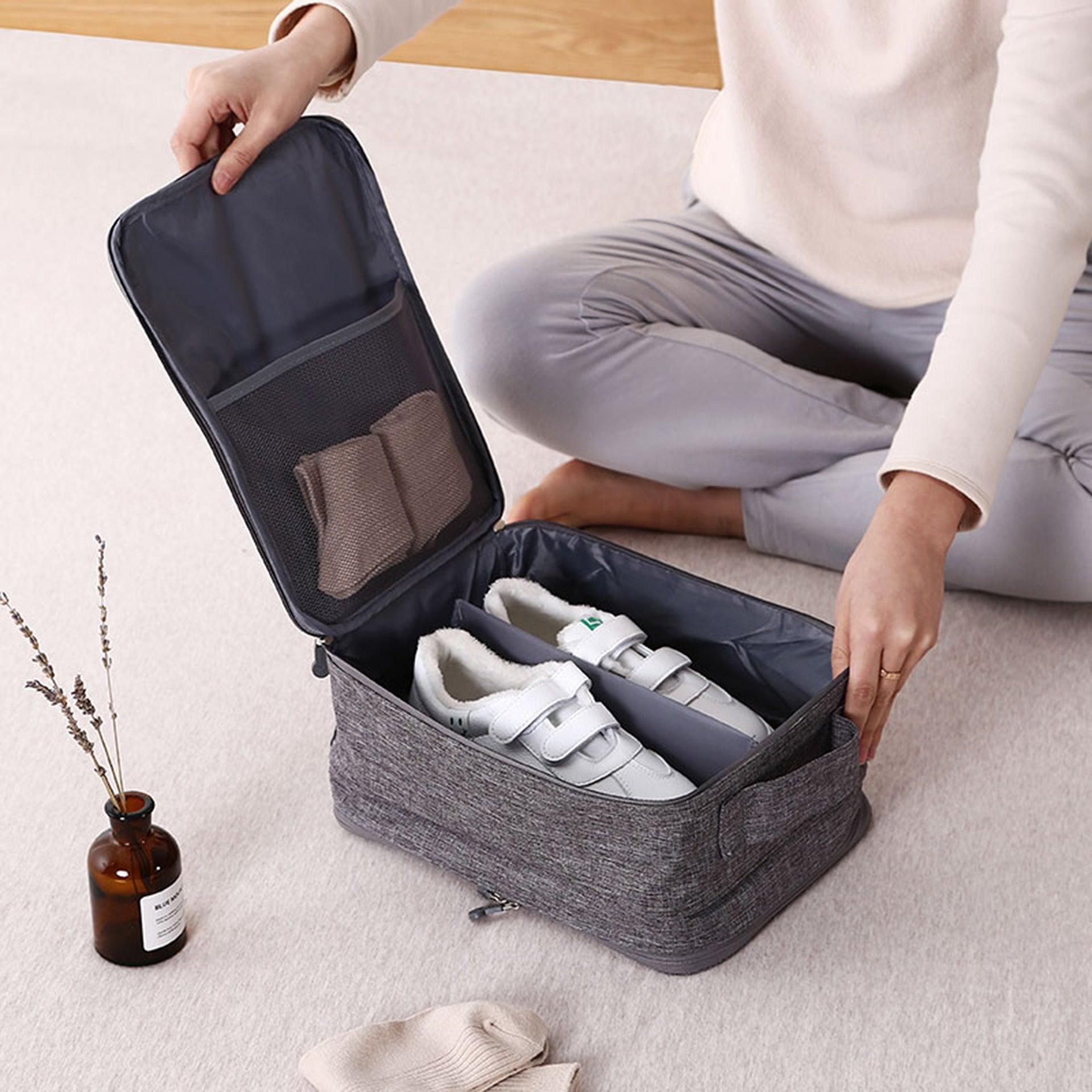 Portable Shoe Bag - Travel Waterproof Large Capacity Storage Bag - Cosmetics Zipper Bag (1U79)(LT9)