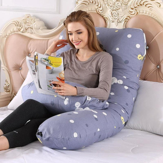 Multifunctional Maternity Pillow - Pregnant Side Sleeper Pregnancy Full Body U-Shape Cushion Long Sleeping Pillow (D7)(8Z2)(1Z3)