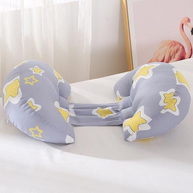 Gorgeous Pregnant Waist Pillow - Body U Shape - Sleeping Support Maternity Waist - 100% Cotton Floral Crown Print (D7)(8Z2)