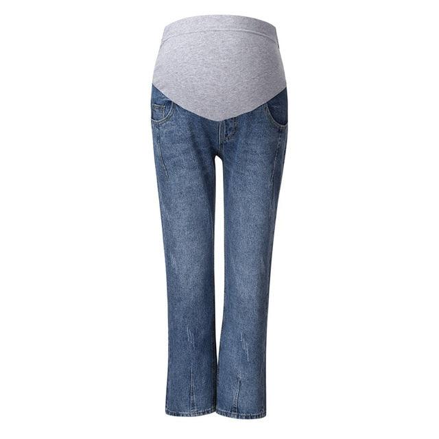 Great Pregnant Jeans - Woman Ripped Jeans - Maternity Pants Trousers - Nursing Prop Belly - Plus Size (2U4)