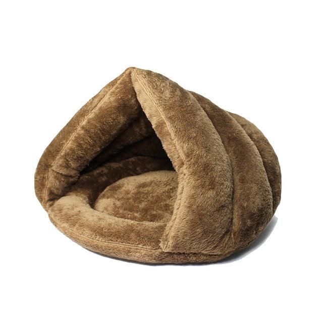 Puppy Pet Cat Bed - Small Dog Soft Warm Nest Kennel Cat Beds - Cave House Sleeping Bag Mat Pad (9W3)(F75)