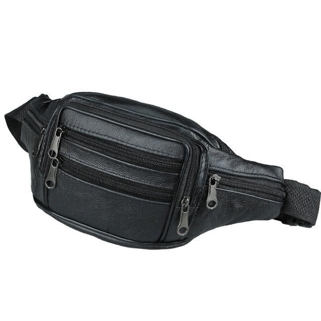 Fashion Genuine Leather Waist Packs - Organizer Travel Waist Pack (D79)(LT8)