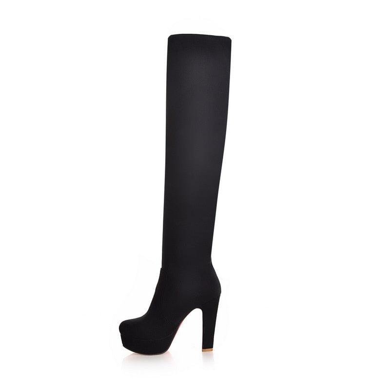 New Women Boots - Sexy Fashion Over the Knee Boots - Heel Boot Platform (D38)D36)(BB3)(CD)(BB2)(WO4)
