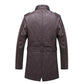 Quality Leather Men's Winter Jackets - Plus Velvet Thick Mid Length Fur Collar Leather Jacket (TM3)(F100)