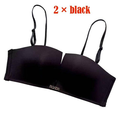 Queenral Strapless Bras For Women Invisible Sticky Bra Push Up
