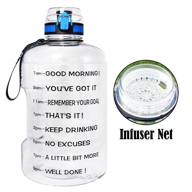 Trending Sport 128oz 73oz 43oz Sport Big Gallon Water Bottle With Filter - Net Fruit Infuse BPA Free (FHB)(1AK1)