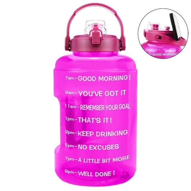 2.5L 3.78L Wide Mouth Mobile Holder Gallon Water Bottles Flik-Flop BPA Free Sport Fitness Tourism GYM Travel Outdoor Jugs (F61)(1AK1)