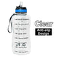 2L 1.3L 450ml Half Gallon Tritan Water Bottle With Straw BPA Free (FHB)(1AK1)