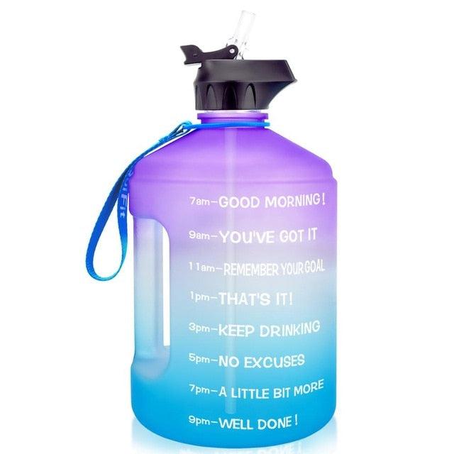 3.78L 2.2L 1.3L Gallon Water Bottle With Straw Plastic Large Capacity GYM Fitness Tourism BPA FREE (1AK1)
