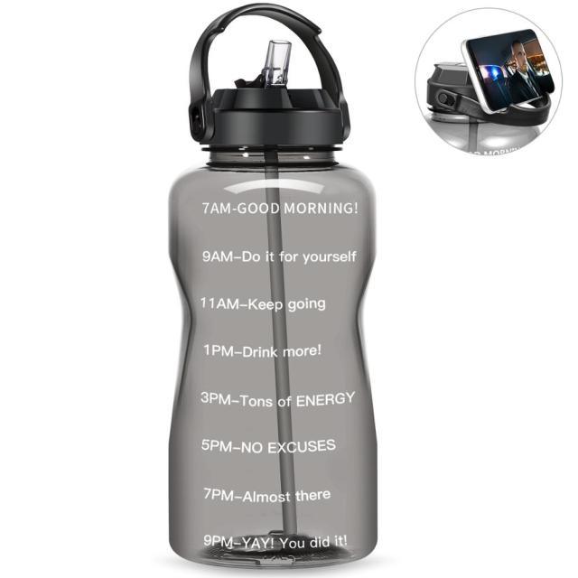 Sport 3.8L 2L Wide Mouth Gallon Tritan Water Bottle With Straw BPA Free (FHB)(F61)(1AK1)