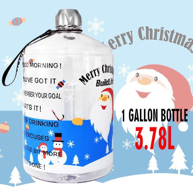 Great 128oz 73oz 43oz 1 Gallon BPA Free Plastic Big Drink Water Bottle Jug Gourd - Travel Sports Fitness GYM Water-bottle (FHB)(1AK1)