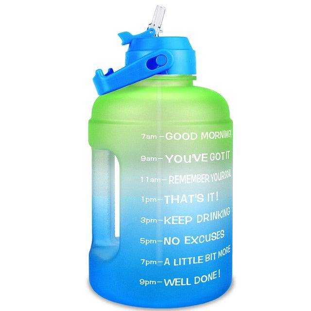 Amazing Water Bottle 2.2L 73oz Motivational with Straw Leakproof BPA Free Sports Travel Water Jug Time Marker Help to Lose Weight(FHB)(1AK1)(1U24)(F24)(1U101)(1U9)(F101)