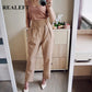 New Spring Women Formal Pants - Pockets High Waist Elegant Office Ankle Length Pants (BP)
