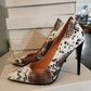 Trending Gorgeous Spring Autumn Pumps - High Heels Slip On Snake Mixed Color Shoes (SH1)(WO3)(WO5)(CD)(F37)(F36)(F42)