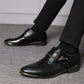 Men'S Leather Formal Shoes - Lace Up Dress Shoes - Oxfords Fashion Retro Shoes (MSF2)(F14)