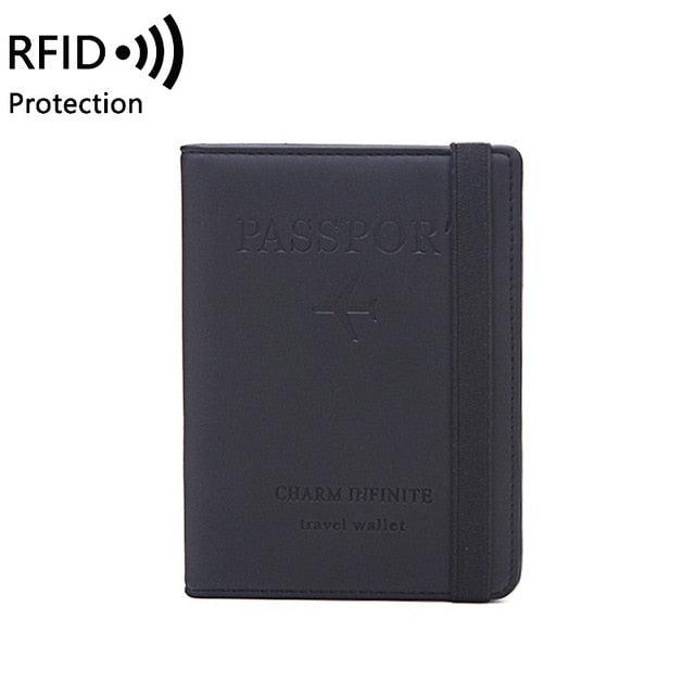 Vintage Business Passport Covers Holder - Multi-Function ID Bank Card PU Leather Wallet Case (LT8)(F79)