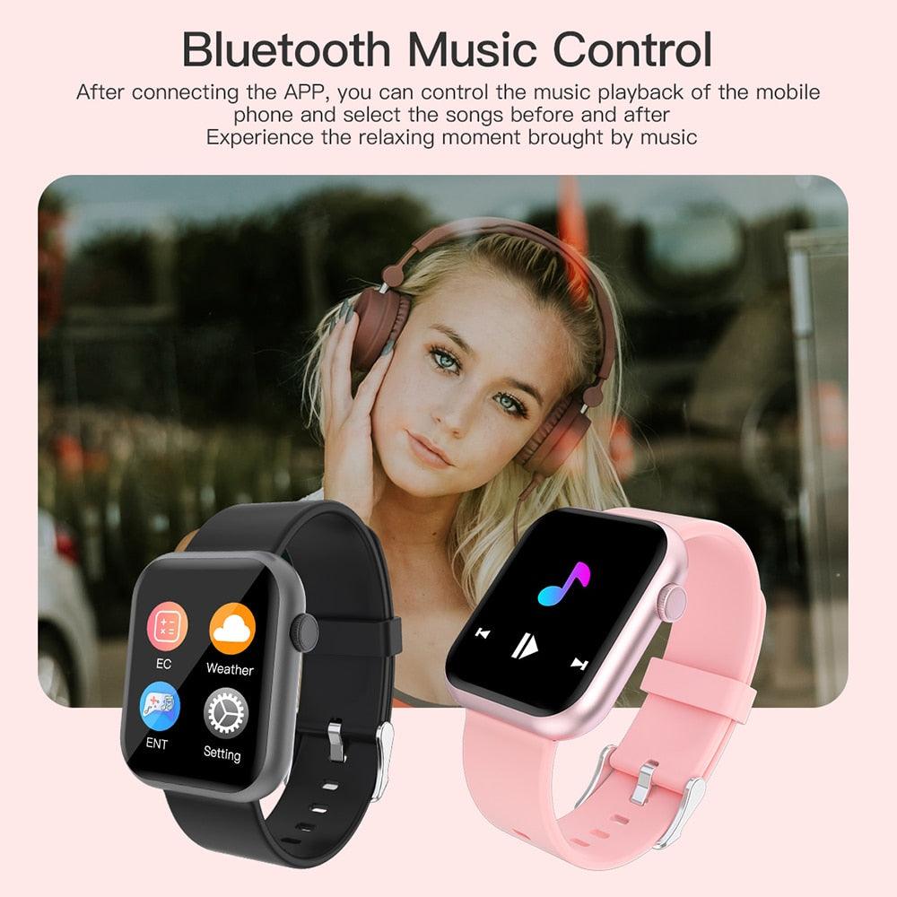 Great Smart Watch - Blood Pressure Oxygen Monitor With Game Function Multilingual Smartwatch - Android IOS (D82)(D84)(RW)