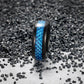 New Men's Blue Carbon Fiber Ring Tungsten Engagement Ring - Luxury Finger Ring (D83)(MJ1)