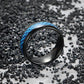 New Men's Blue Carbon Fiber Ring Tungsten Engagement Ring - Luxury Finger Ring (D83)(MJ1)