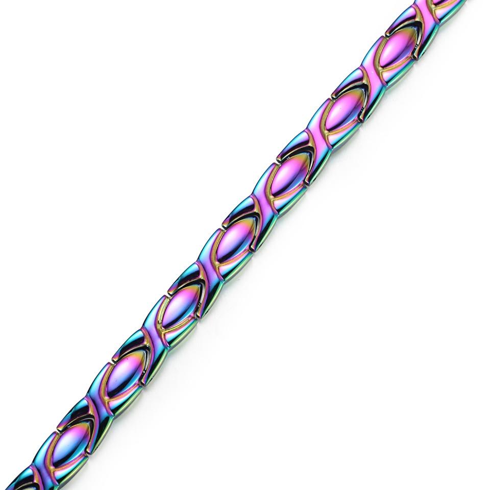 New Fashion Bracelet & Bangle Magnetic Jewelry - With Colorful Color Stainless Steel Hand Chain (D83)(MJ3)