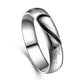 5mm Couple Wedding Bands Rings - Stainless Steel Jewelry Engagement Ring (MJ1)(F83)