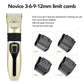 Great Rechargeable Pet Dog Hair Clipper - Professional Animal Hair Trimmer Grooming Clippers - Cordless Haircut (1U72)(1W2)