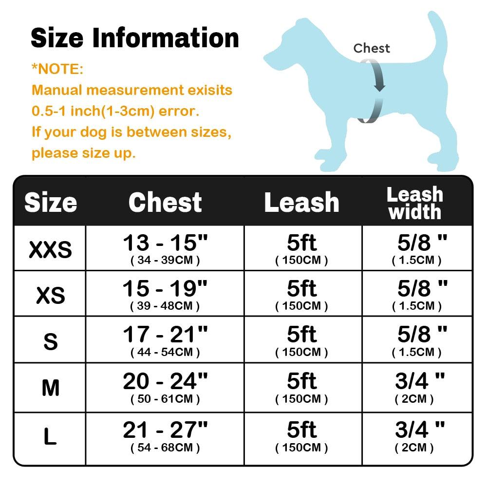 Reflective Dog Harness Leash Set - Cute Pet Puppy Chihuahua Harness Soft Vest Harnesses (D70)(3W1)