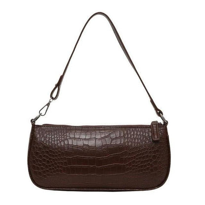 Trending Retro Alligator Skin Pattern Female Small Handbags - Short Shoulder Bags (1U43)